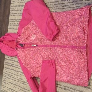 NWOT Coconut creek pink hooded windbreaker jacket